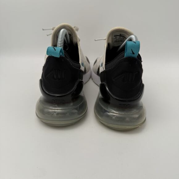 Nike Air Max 270 Shoes White Black Teal Cactus 943345-101 Youth Sz 6Y Womens 7.5 - Picture 3 of 9